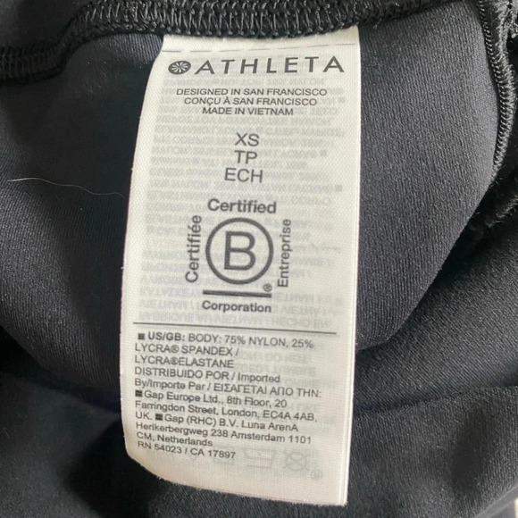 Athleta Transcend High Rise Straight Crop Leggings with Pockets in Black XS - Picture 9 of 10